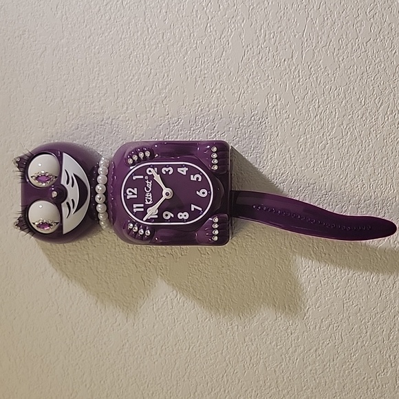 Jeweled Boysenberry Lady Kit-Cat Klock clock SUPER RARE - Picture 1 of 6